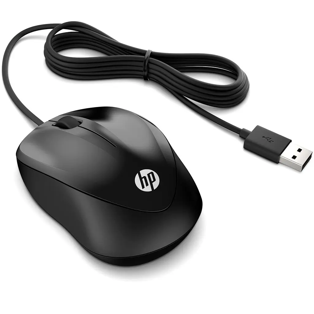 Компьютерная мышка HP 1000 Wired Mouse 3 кн. 1200 dpi черная (4QM14AA) - фото 2