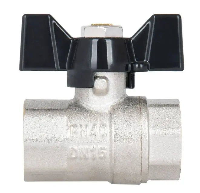 Кран кульовий Thermo Alliance Base 1/2" ВВ прямий, PN40, метелик SD602W15 - фото 4