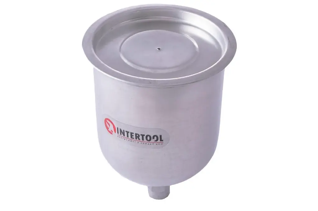 Бачок для краскопульта Intertool 600 мл внутренняя резьба М16 x 1.5 мм - фото 2