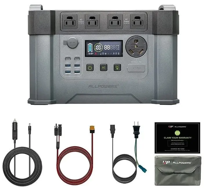 Портативна зарядна станція AAllpowers S2000 Pro 1500Wh 405405mAh 2400W Portable Power Station - фото 2