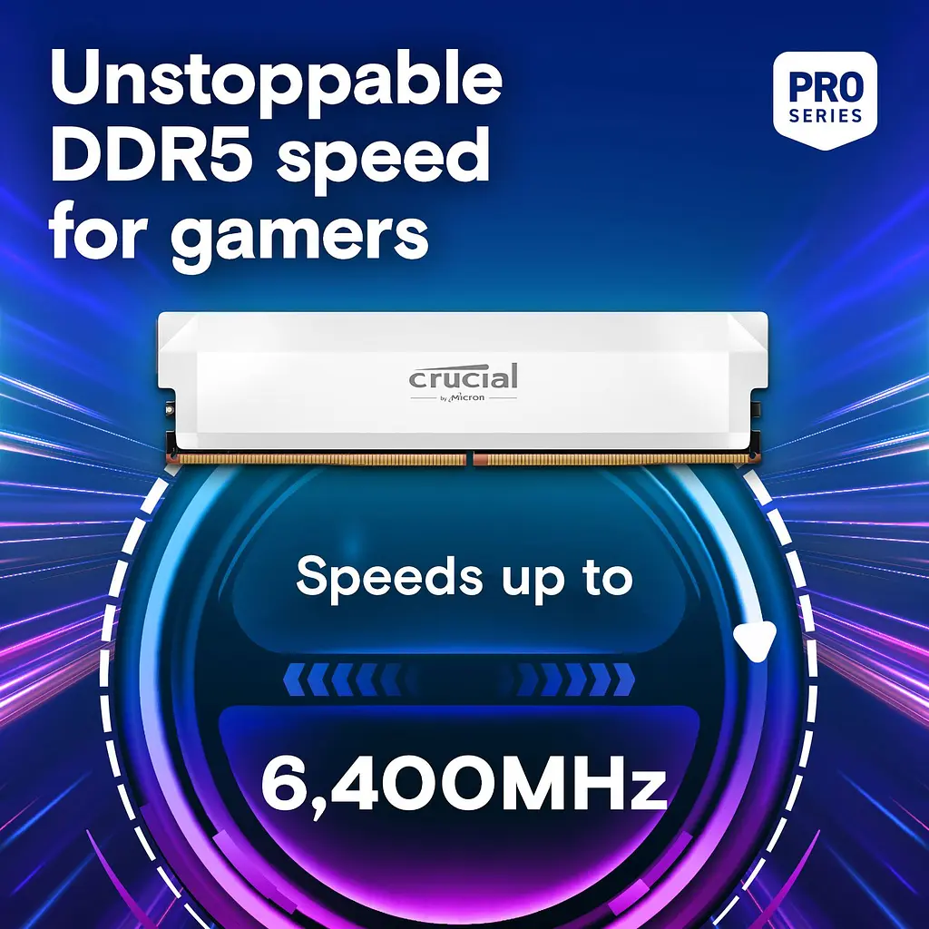 Модуль пам'яті DDR5 Crucial 2x16GB 6000MHz Pro OC White (CP2K16G60C36U5W) [147406] - фото 4
