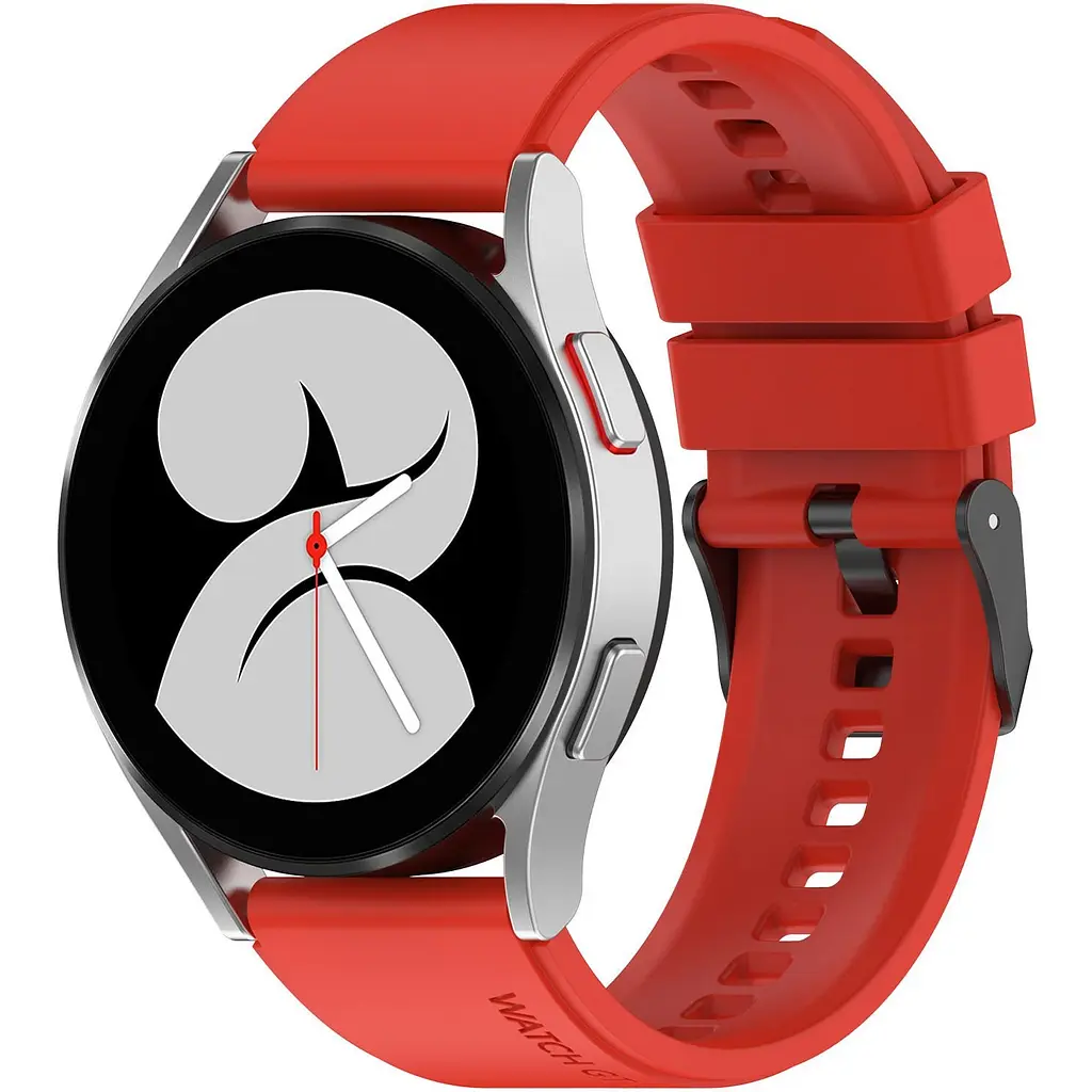 Ремешок для Xiaomi Ticwatch C2 TicWatch E TicWatch S2 Mobvoi TicWatch C2 - красный ширина крепления 20мм силикон Watchbands GT (W46-1WB61847496) - фото 1