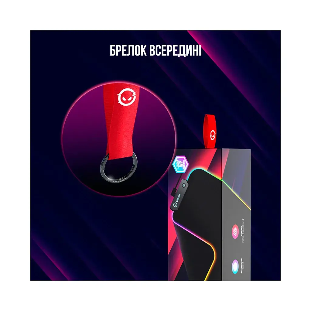 Килимок для мишки Lorgar Steller 913 RGB USB Black (LRG-GMP913) - фото 11