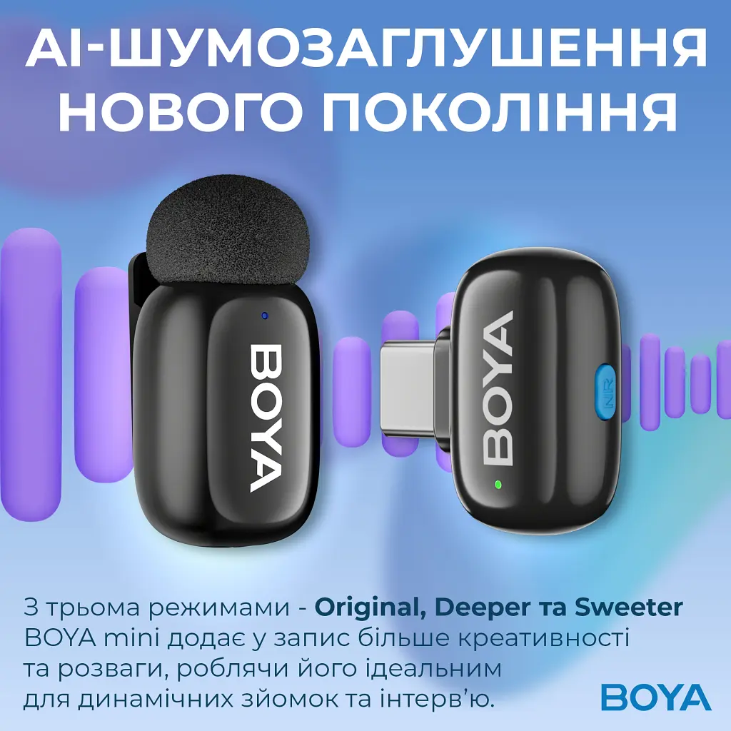 Мікрофон Boya mini-14 Type-C Black (mini-14) - фото 8