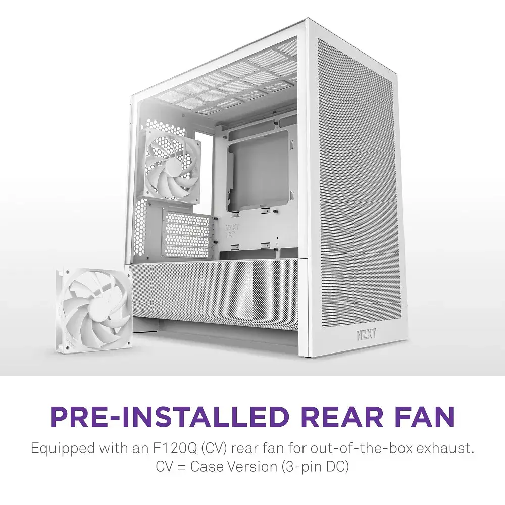 Корпус для ПК NZXT H3 Flow All White (CC-H31FW-01) - фото 9