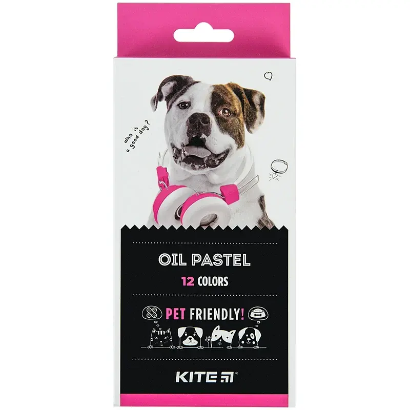 Пастель масляна, 12 кольорів Dogs K22-071 Kite
