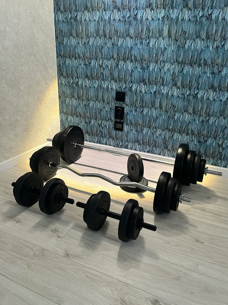 Лавка RN-Sport з верхньою тягою 4 грифи 75 кг дисків з ABS покриттям - фото 12