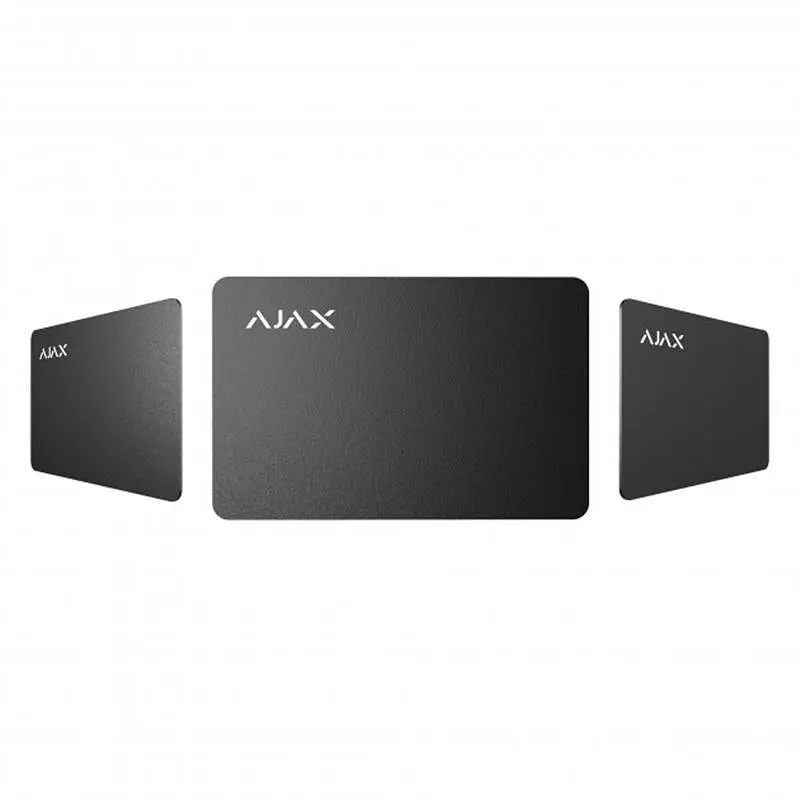 Безконтактна картка Ajax Pass Чорний (10шт) для клавіатури KeyPad Plus - фото 3