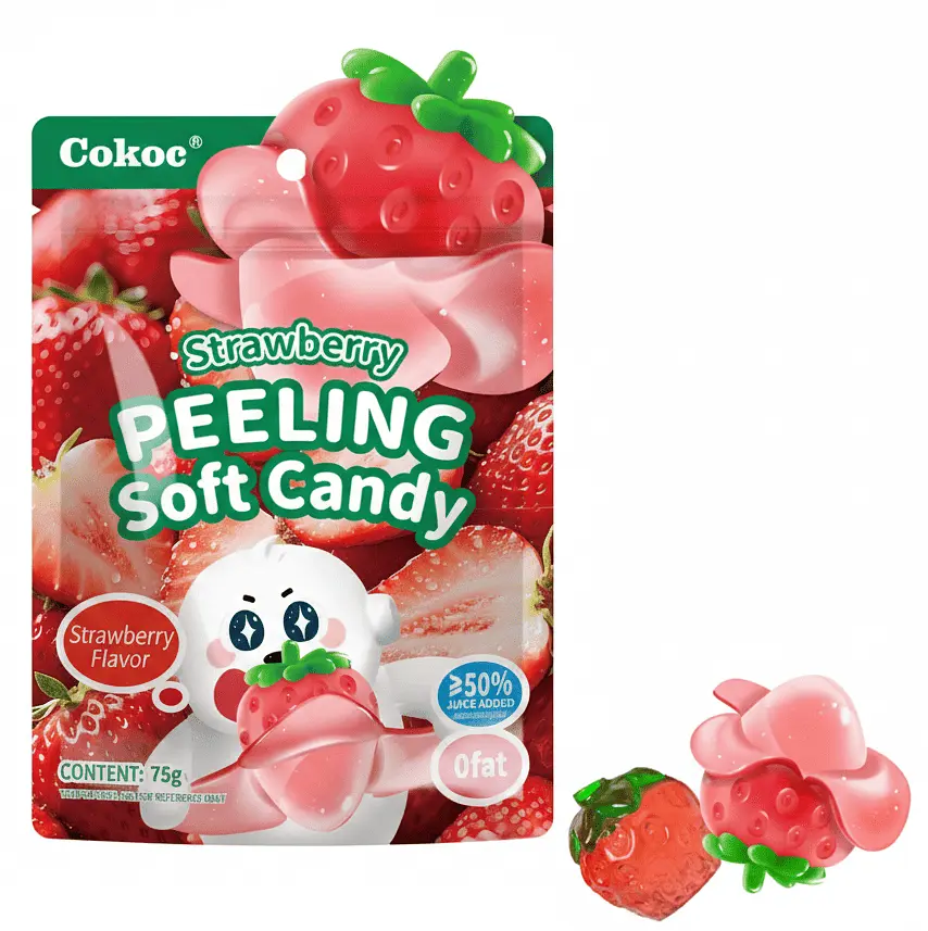 Желейні цукерки Cokoc Peeling Soft Candy Strawberry 75г