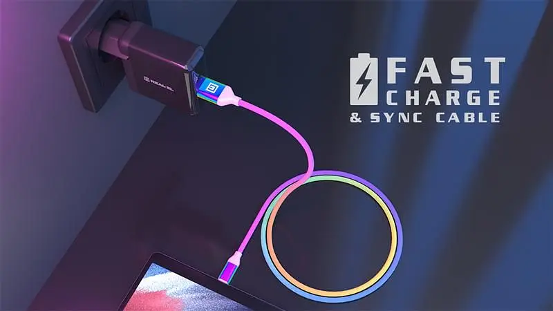 Кабель REAL-EL Premium USB - USB Type-C (M/M), 1 м, Rainbow (EL123500050) - фото 2
