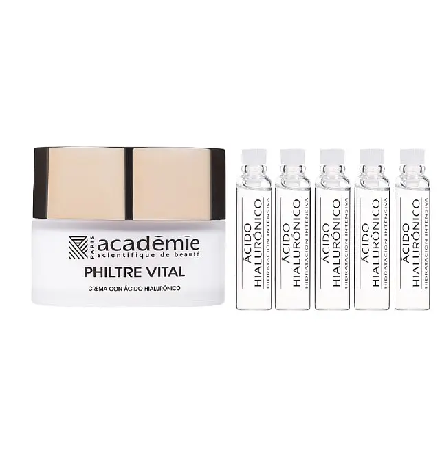 Набор Académie Beauty Art-Impressionism Derm Acte Set: Крем для лица с гиалуроновой кислотой 50 мл + Ампулы для лица с гиалуроновой кислотой 5 шт., по 3 мл + Мыло-скраб с маком - фото 2