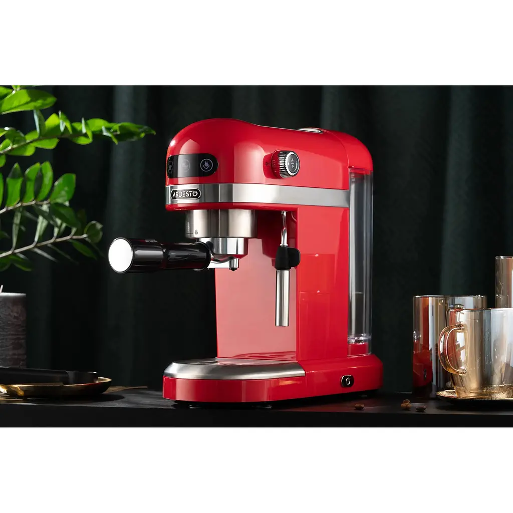 Кавоварка Ardesto YCM-E1501 еспресо рожкова 1.4 л 1350 Вт червона - фото 7