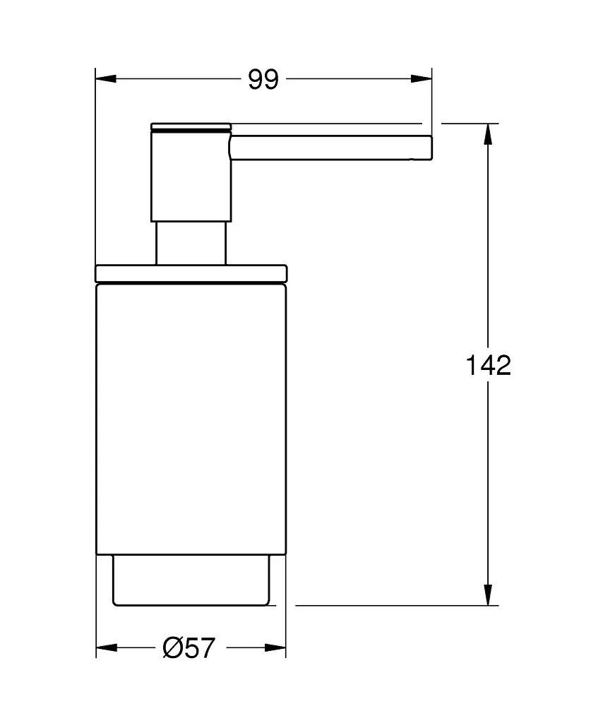 Дозатор для рідкого мила Grohe Selection 41218KF0, Чорний матовий - фото 3