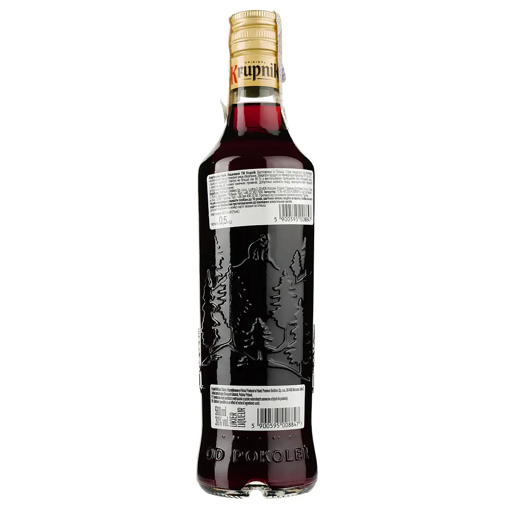 Настойка Krupnik вишневая, 30%, 0,5 л - фото 2