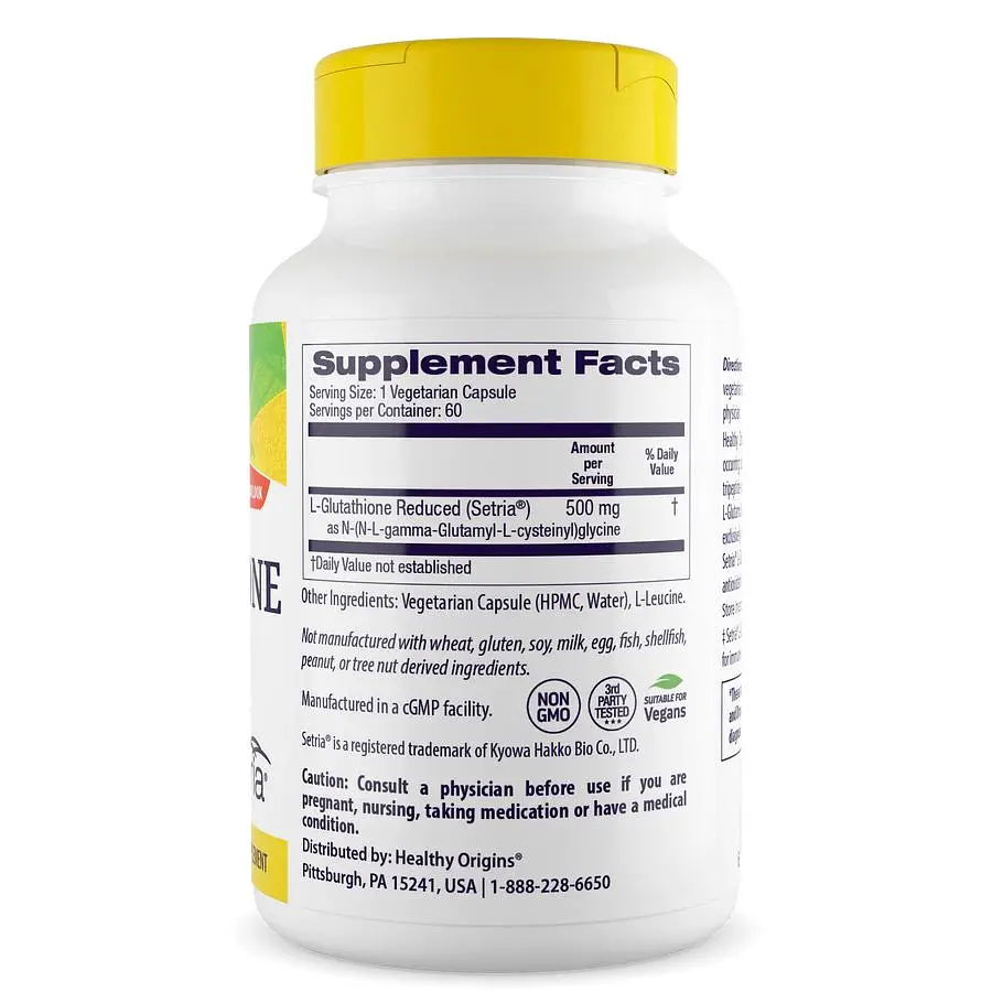 Зменшений L-глутатіон Healthy Origins -Glutathione Reduced 500 mg, 60 вегакапсул - фото 2