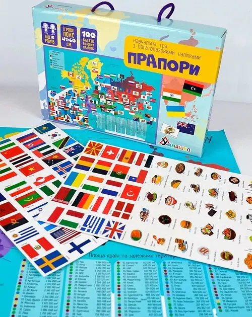 Гра навчальна з наліпками Прапори Умняшка КП-011 Різнокольоровий shop (4820129202002) - фото 2