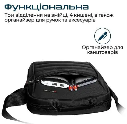 Сумка для ноутбука Promate Rebel-MB 13.3" Black (rebel-mb.black) - фото 2