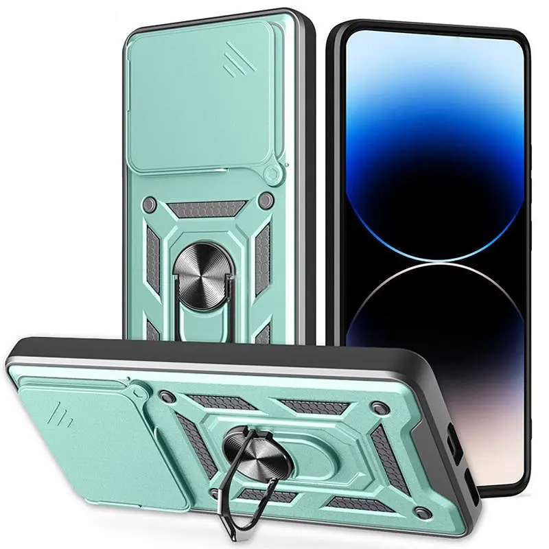 Чохол Ummi Camshield Serge Ring для Xiaomi Poco F7 Зелений / Green - фото 3