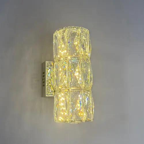 Настенный LED светильник для спальни и коридора Linisoln 9666 FG золото стекло 23 см 7W 3 режима - фото 2