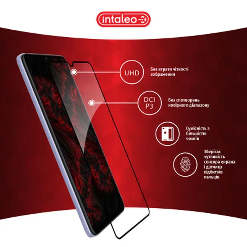 Скло захисне Intaleo Full Glue Xiaomi Redmi 12C (1283126573774) - фото 4