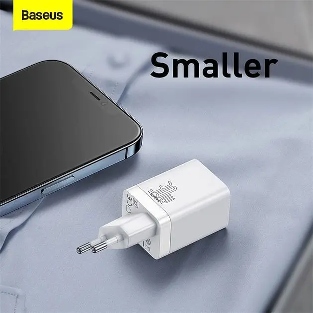 Зарядное устройство для Baseus Super Si Pro C+U 30W White (CCSUPP-E02) - фото 6