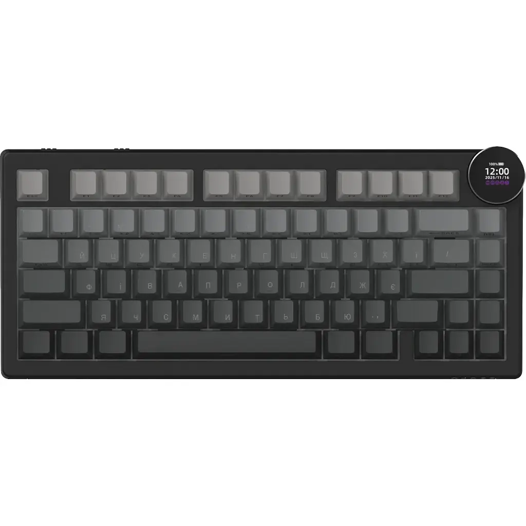 Клавіатура Ajazz AK820 V2 White Peach Switch Wireless/Bluetooth/USB UA Black/Gray (AK820-V2-WP-S-BG) - фото 2