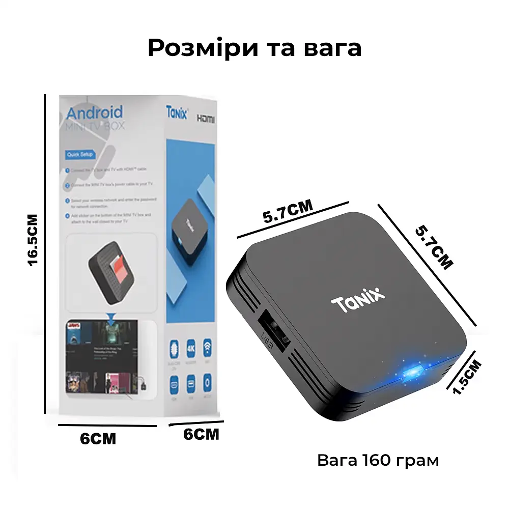 Tanix TX1 1/4Gb Allwinner H313 Android 10 Смарт ТВ приставка - фото 8