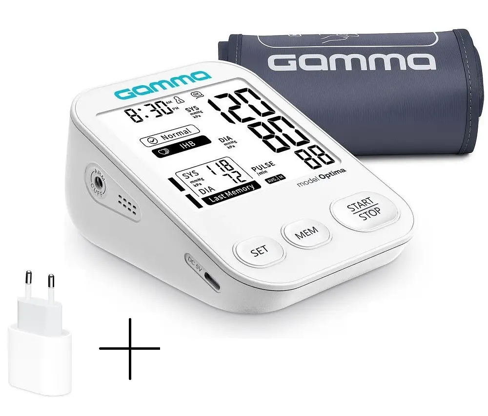 Тонометр з голосовим супроводом Gamma Optima 5gen з адаптером Type-C автоматичний на плече гарантія 5 років - фото 4