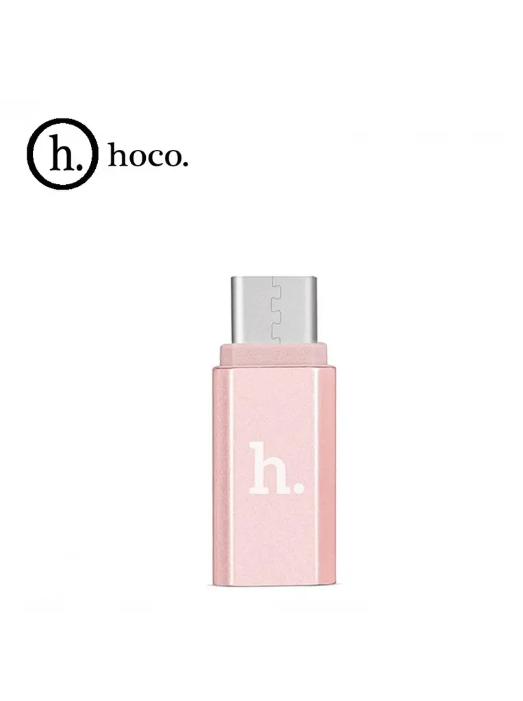Переходник Hoco Micro-Type-C Rose Gold - фото 5