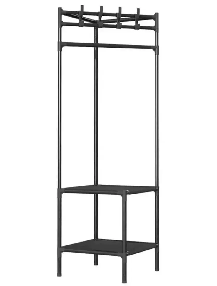 Кутова підлогова вішалка-стелаж Corner rack ∙ Стійка з поперечиною для вішалок до передпокою - фото 4