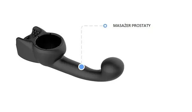 Насадка для вібромасажерів Lovense Domi/Domi 2 Male Attachment 18 см чорний - фото 2