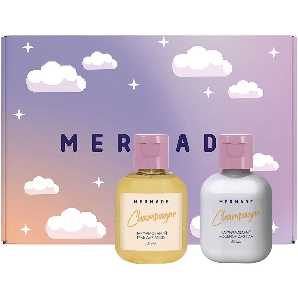 Парфумований набір для тіла Mermade Champagne, гель для душу, 50 мл + лосьйон для тіла, 50 мл - фото 2