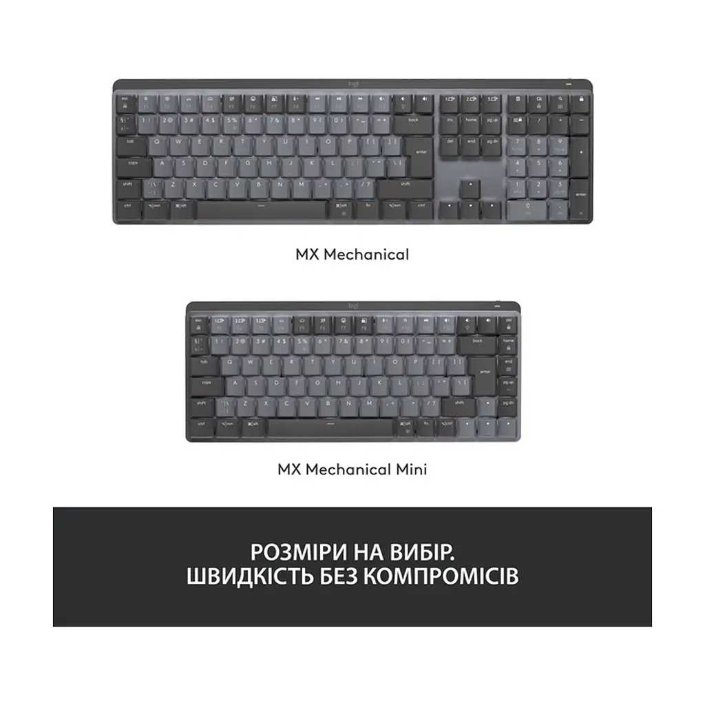 Клавіатура Logitech MX Mechanical Wireless Illuminated Performance Graphite (920-010757) - фото 2