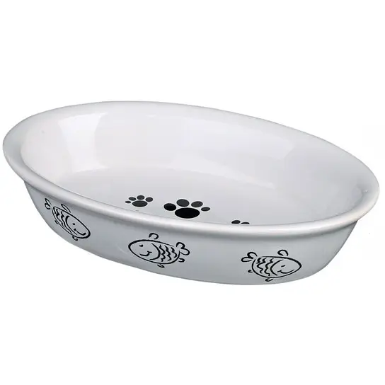 Миска для котів Trixie керамічна овальна 0.2 л 15 см в асортименті 1 шт. (24495) - фото 2