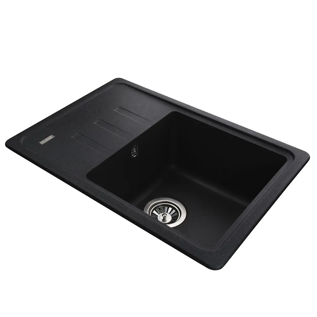 Гранітна мийка Globus Lux Mono графіт 620x435мм-А0001 000022399, Графит - фото 3