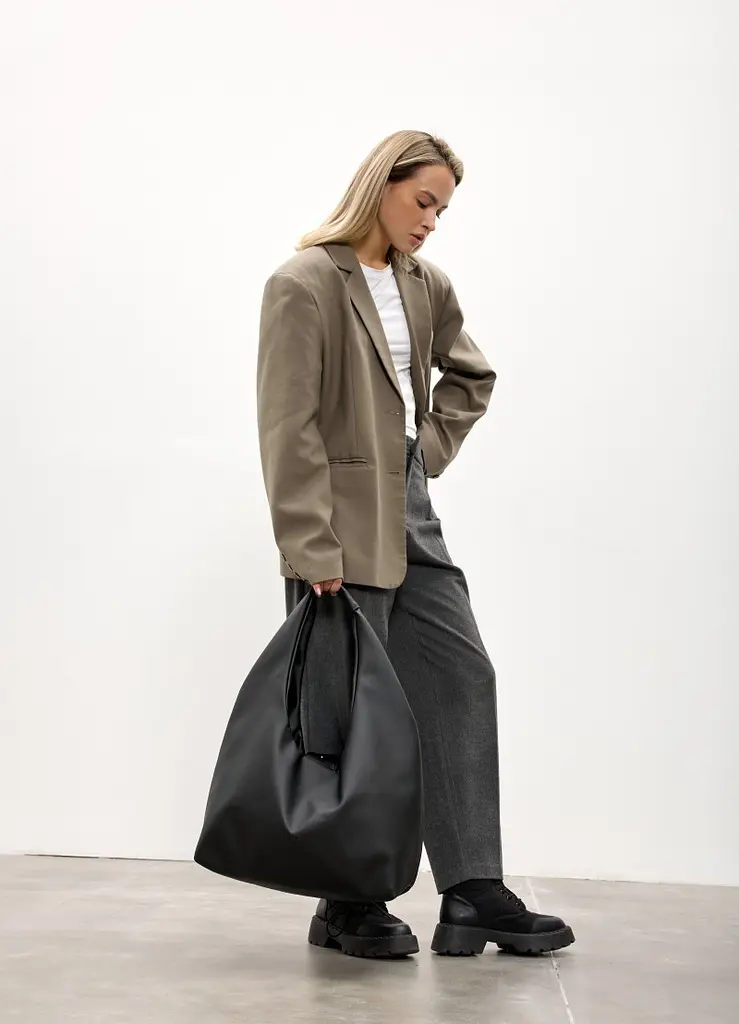 Сумка жіноча Sambag HOBO L чорний 34 х 37 х 16 см (53300001) - фото 8