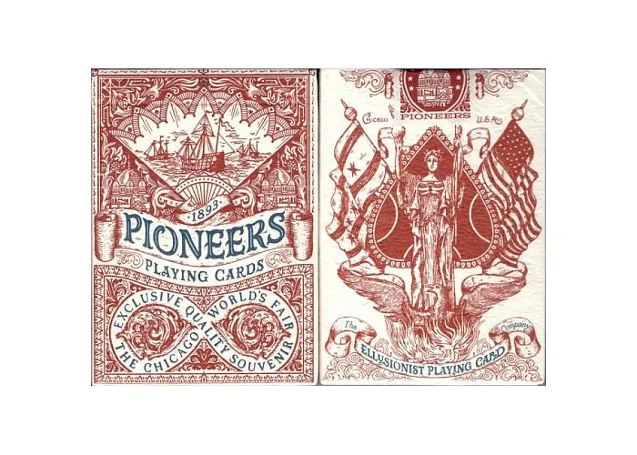 Карти гральні Cartamundi Ellusionist Pioneers Marked (red) (PC_ELPMR) - фото 2