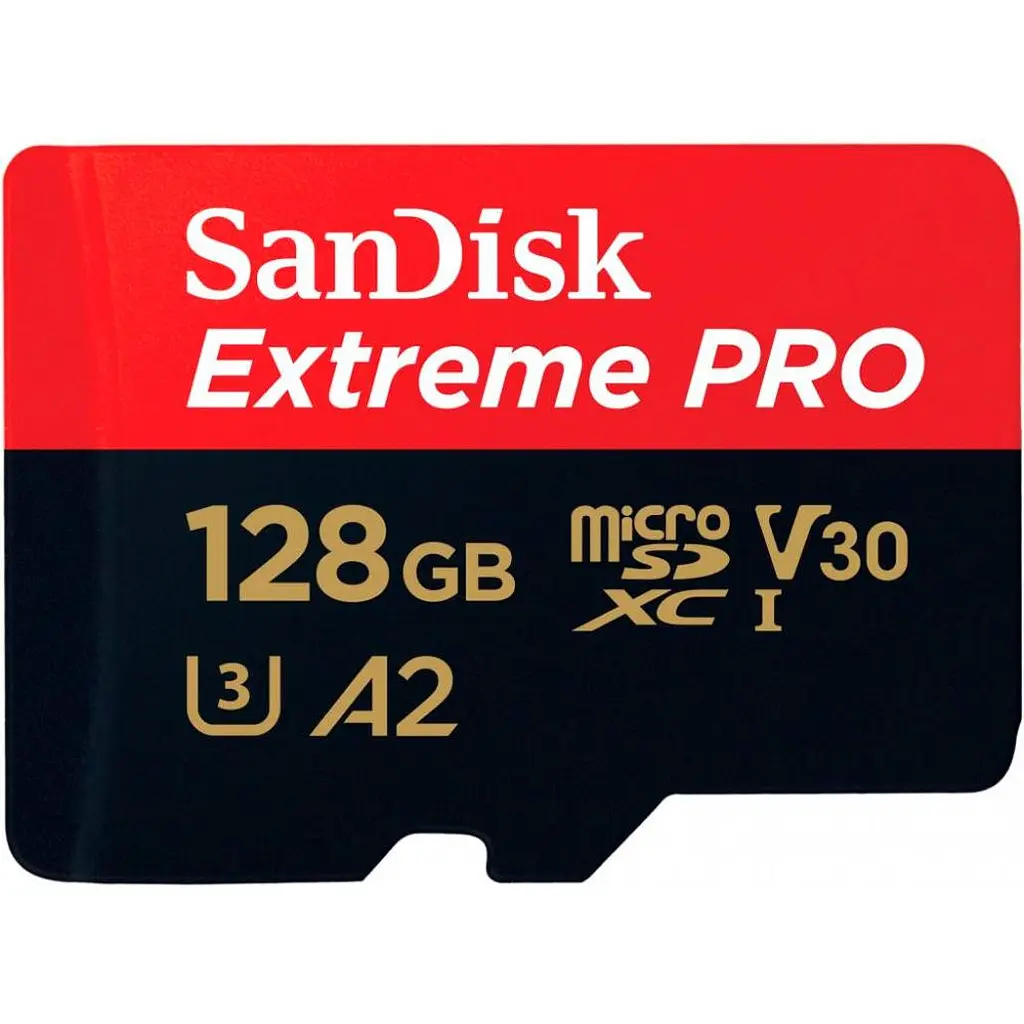 Карта пам'яті SanDisk microSDXC 128GB UHS-I Extreme Pro U3 V30 A2 + SD Adapter (SDSQXCD-128G-GN6MA) [100891] - фото 3