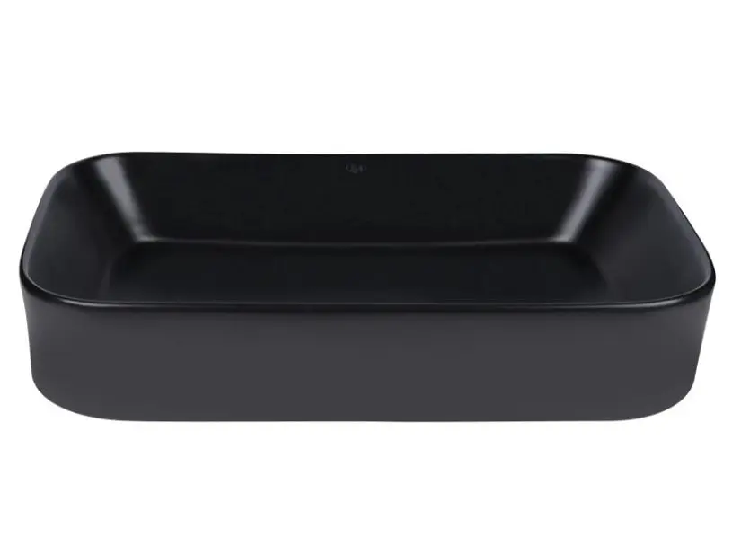 Комплект Qtap Scorpio: Раковина накладная прямоугольная 550х390х120 мм Matt Black + Донный клапан PU03 (QT14112243MBN47298) - фото 2