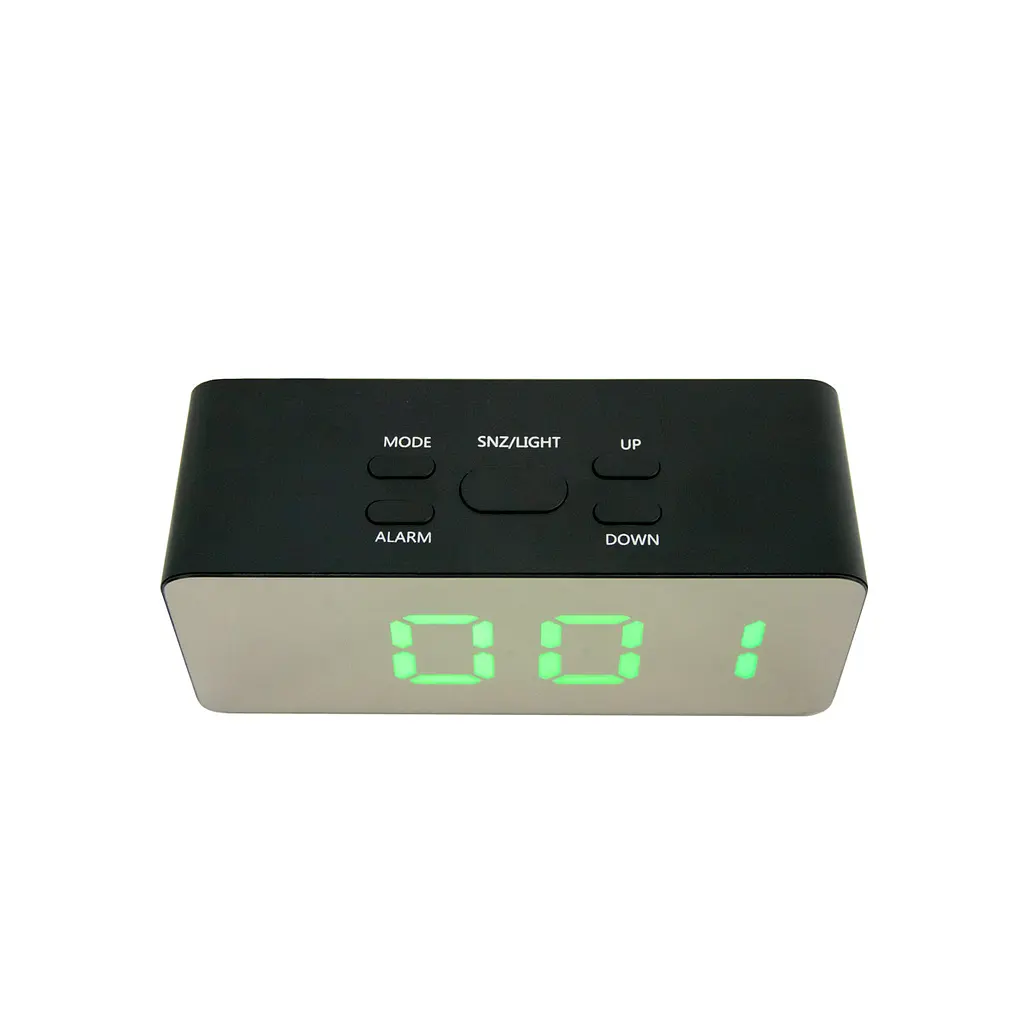 Часы настольные электронные LED Mirror Clock DS-3658L зеркальные часы с термометром и будильником (ST) - фото 2