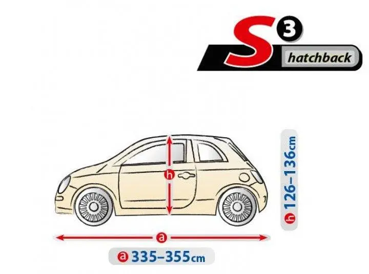 Тент автомобільний для Хечбека / Універсалу Kegel-Blazusiak S3 335-355 см Optimal Garage (5-3952-241-3021) - фото 3