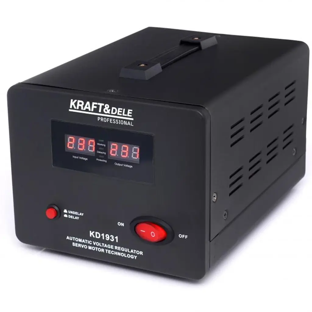 Стабилизатор напряжения KRAFT&DELE KD1931 1000VA 600W 150Vac-260Vac - фото 2