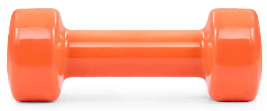 Гантели виниловые PowerPlay 4125 Achilles 2*4 кг Оранжевые 2 шт + Резинка для фитнеса 7,5 кг (PP_4125_4kg_2in) - фото 3