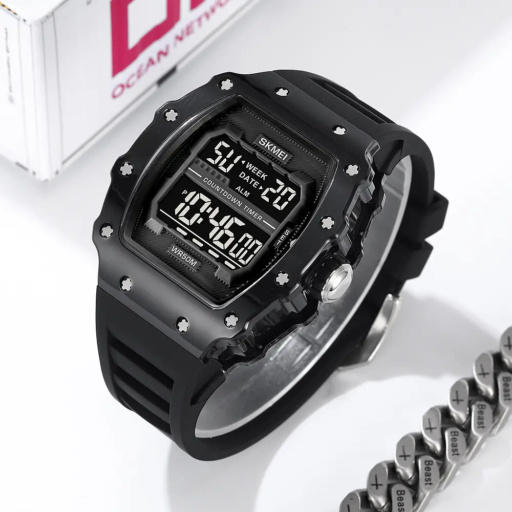 Чоловічий наручний годинник 2296BTBKBK Bright Black Skmei acs0030045 - фото 5