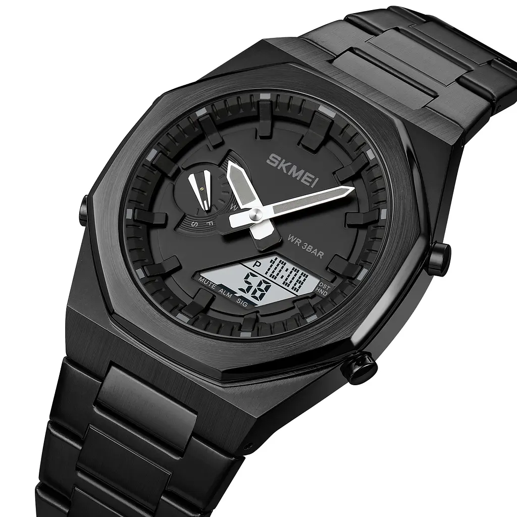 Наручний годинник чоловічий 1816BKBKWT Black-Black-White Skmei acs0030575 - фото 2