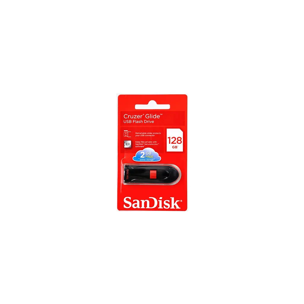 USB флеш накопитель SanDisk 128Gb Cruzer Glide (SDCZ60-128G-B35) - фото 3