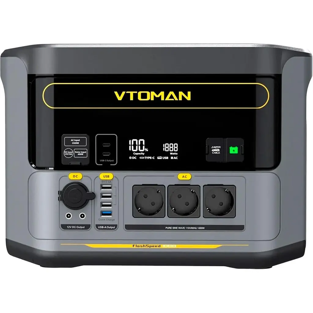 Зарядна станція Vtoman FlashSpeed 1000 PB-85 / 1000 Вт / 828 Вт/ч / LiFePO4 (FlashSpeed 1000) - фото 5