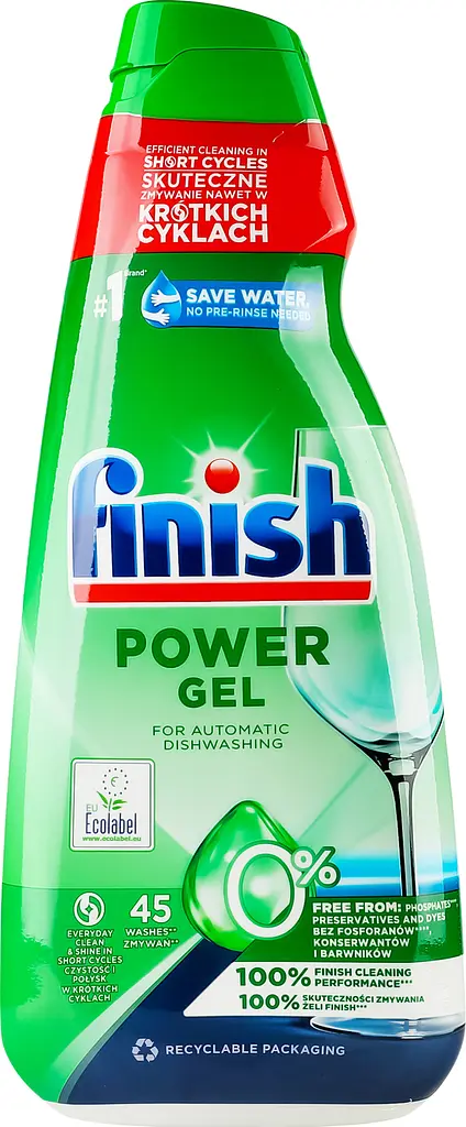 Средство для мытья посуды в посудомоечных машинах Finish Power All in One Gel 0% 900 мл - фото 7
