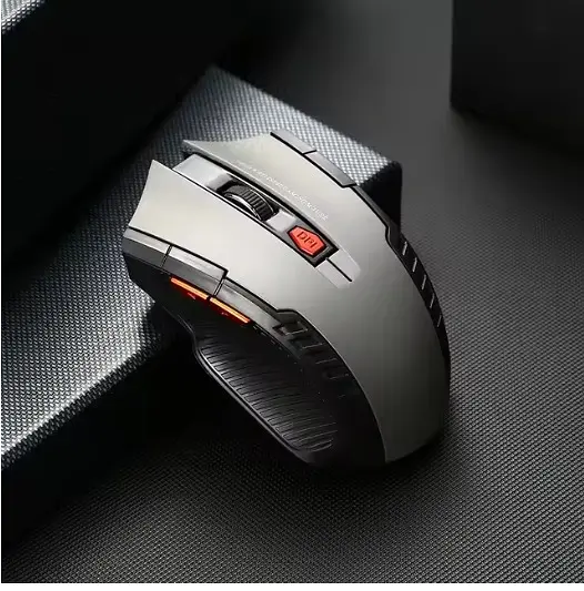 Компьютерная беспроводная мышка Mouse 1600 DPI Серая - фото 3
