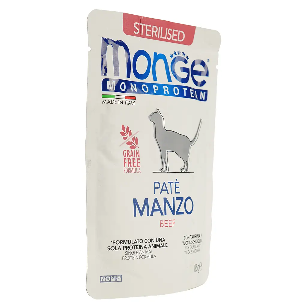 Влажный корм Monge Cat Monoprotein Sterilised говядина, 85 г (70013741) - фото 2